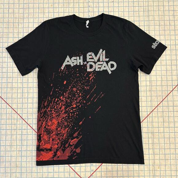 Ash Vs Evil Dead Starz PROMO T-Shirt Size Large AOP Ash Is Back Baby RARE - Picture 1 of 14